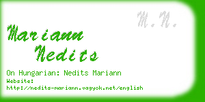 mariann nedits business card